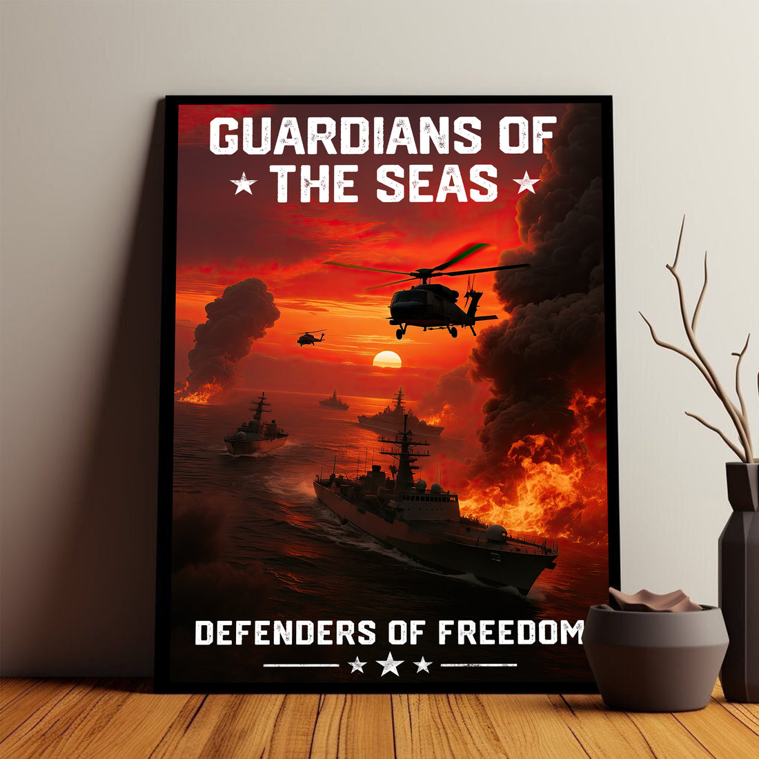 U.S. Navy Veterans Standing Watch Poster