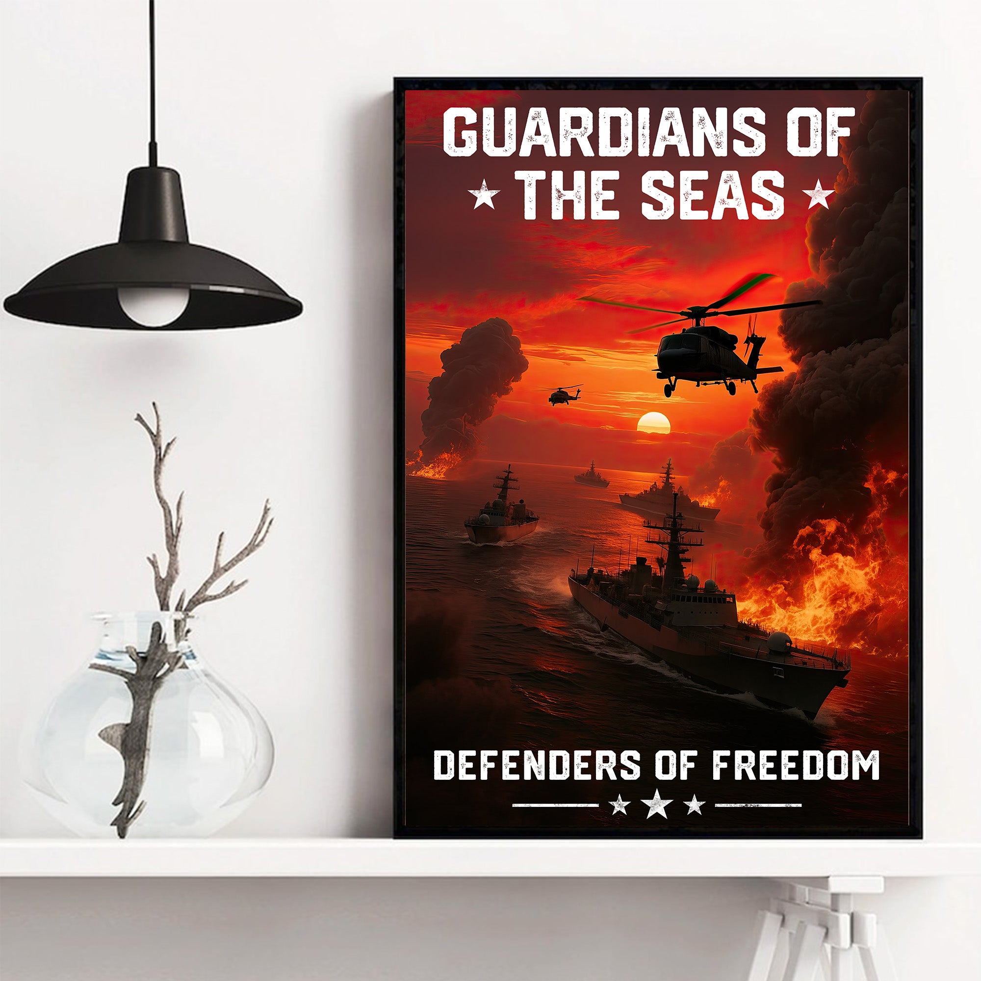 U.S. Navy Veterans Standing Watch Poster