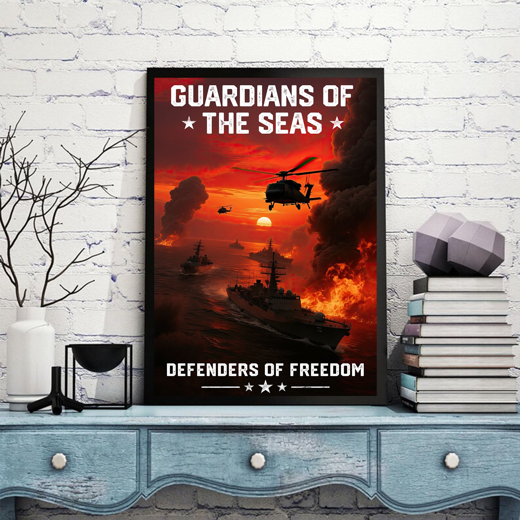 U.S. Navy Veterans Standing Watch Poster