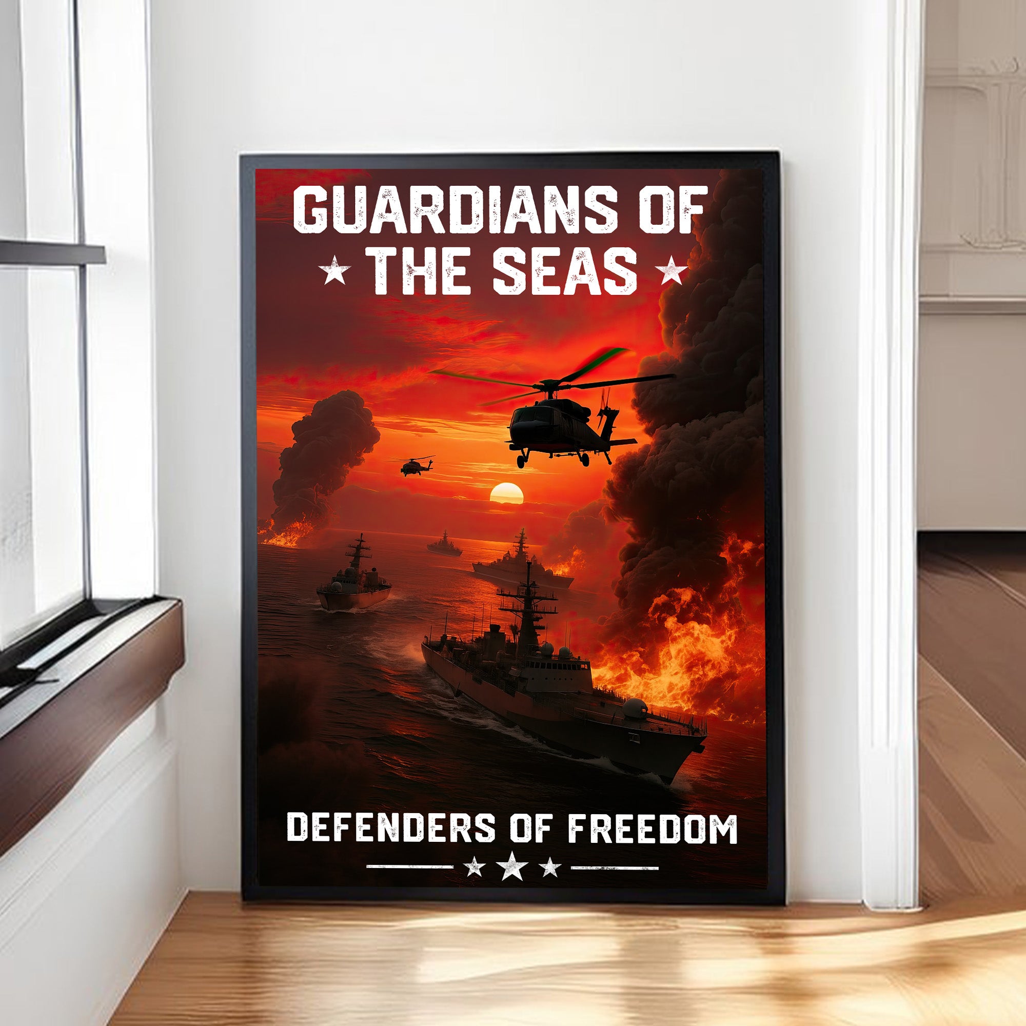 U.S. Navy Veterans Standing Watch Poster