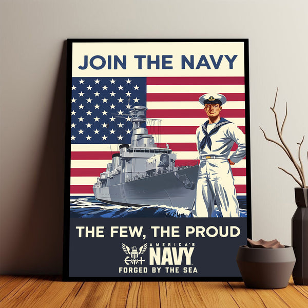 Navy Pride Serve with Honor Poster