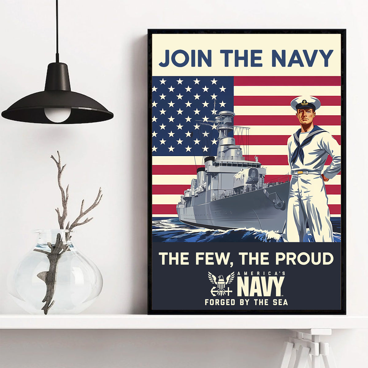 Navy Pride Serve with Honor Poster