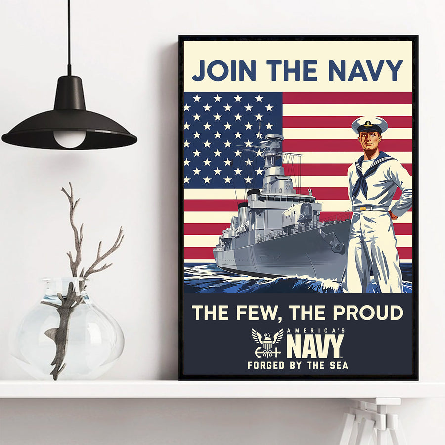 Navy Pride Serve with Honor Poster