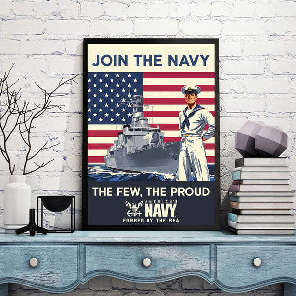 Navy Pride Serve with Honor Poster