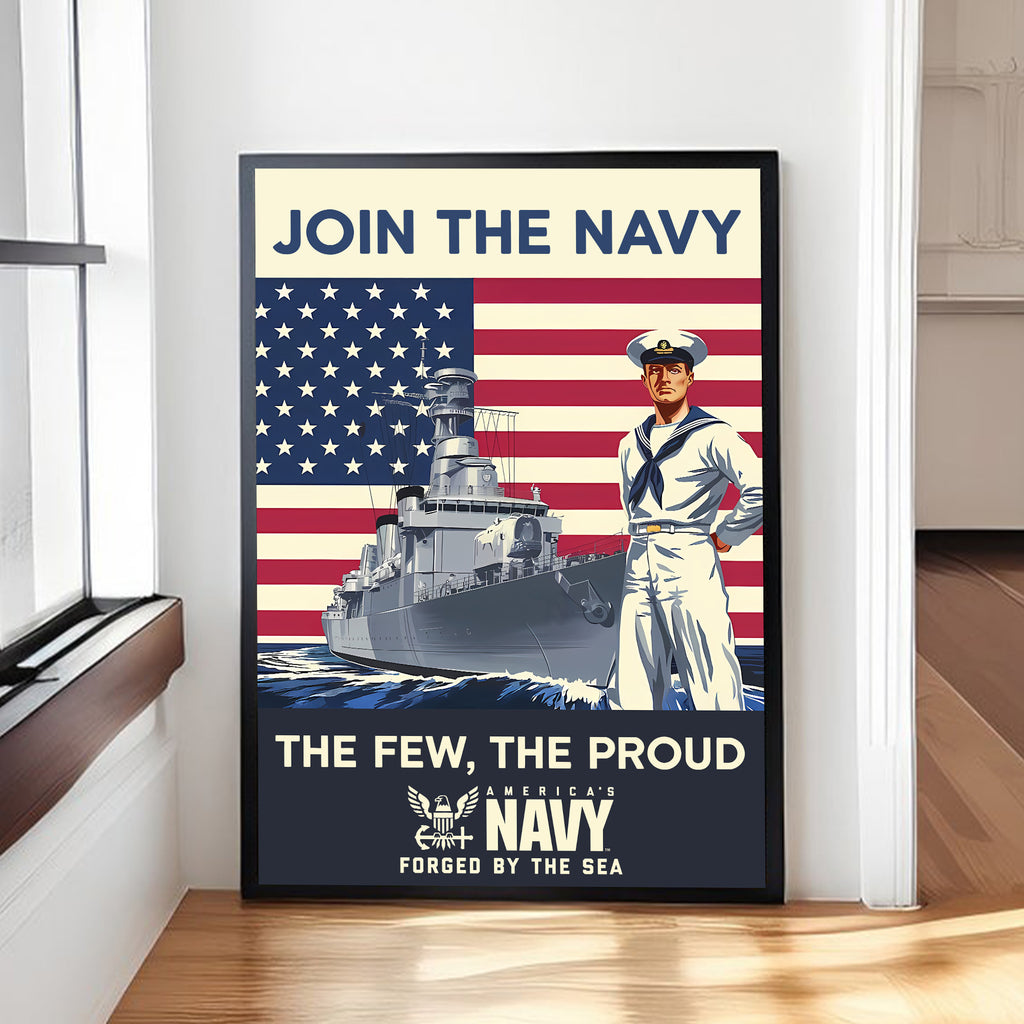 Navy Pride Serve with Honor Poster