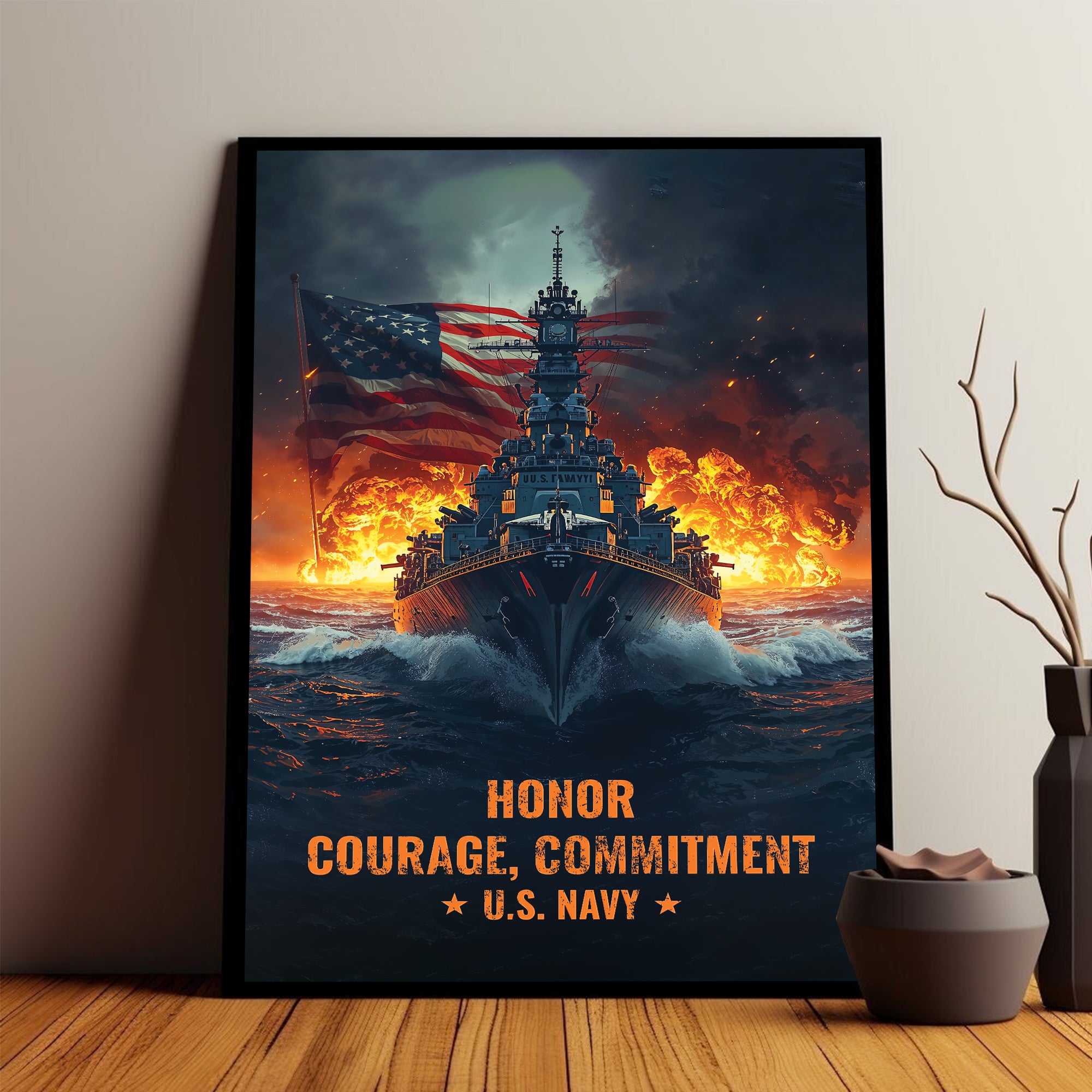 U.S. Navy Core Values of Strength Poster Secondary image