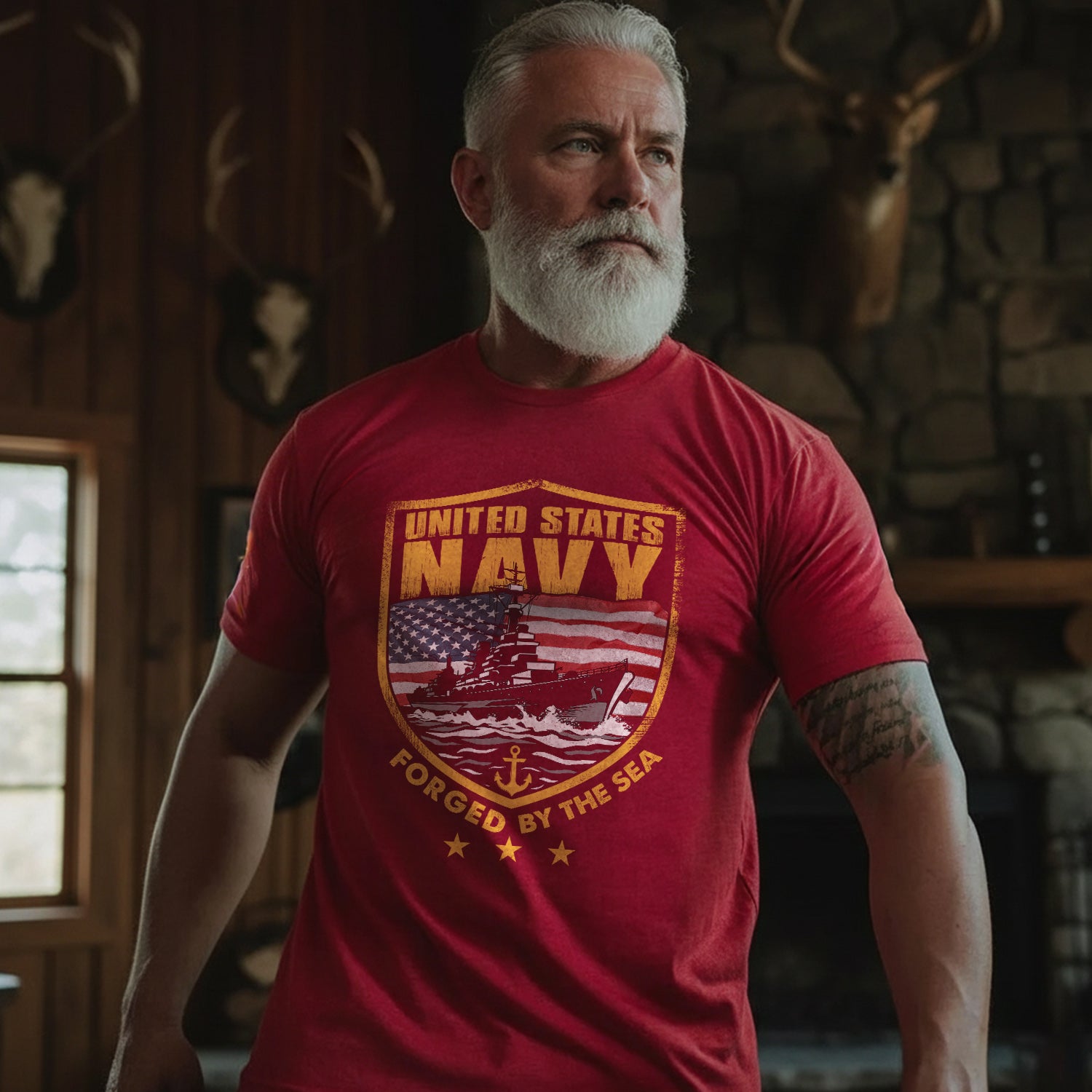 Forged by the Sea Strengthened by Service T-Shirt Secondary image
