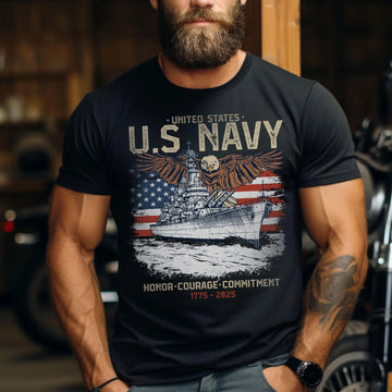 Honor Courage Commitment Core Values of Every U.S. Veteran Forged in Service and Sacrifice T-Shirt