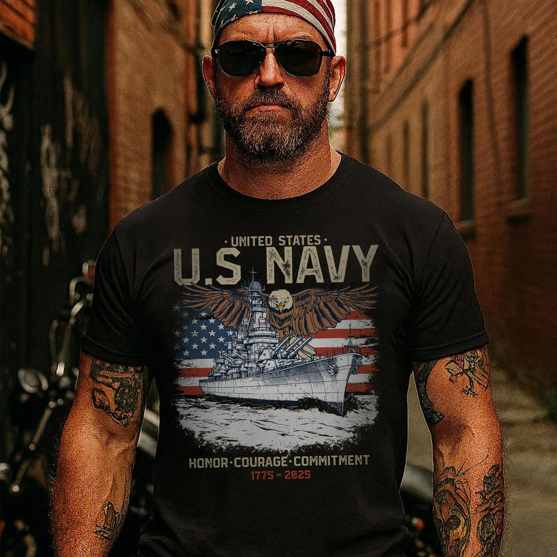 Honor Courage Commitment Core Values of Every U.S. Veteran Forged in Service and Sacrifice T-Shirt