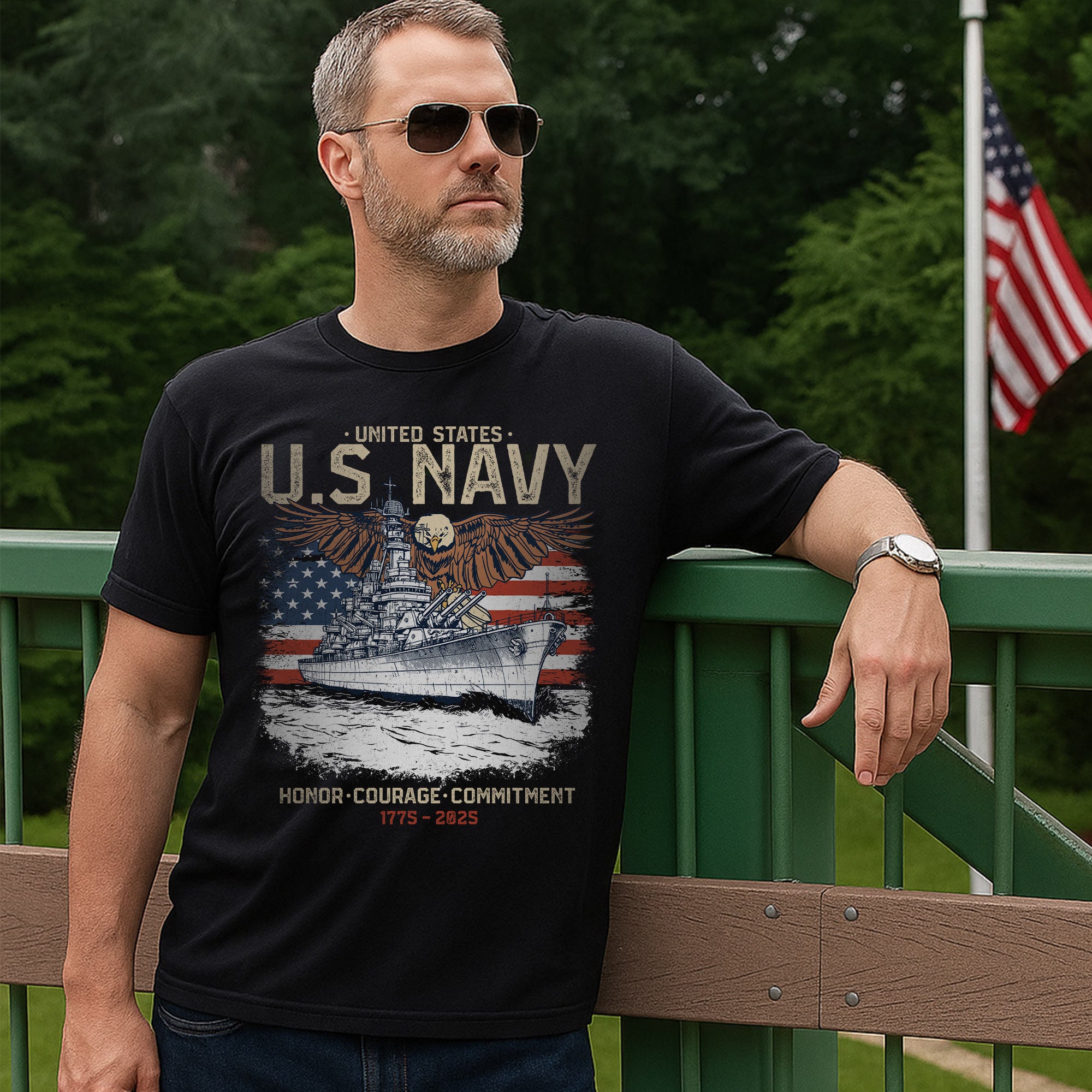 Honor Courage Commitment Core Values of Every U.S. Veteran Forged in Service and Sacrifice T-Shirt