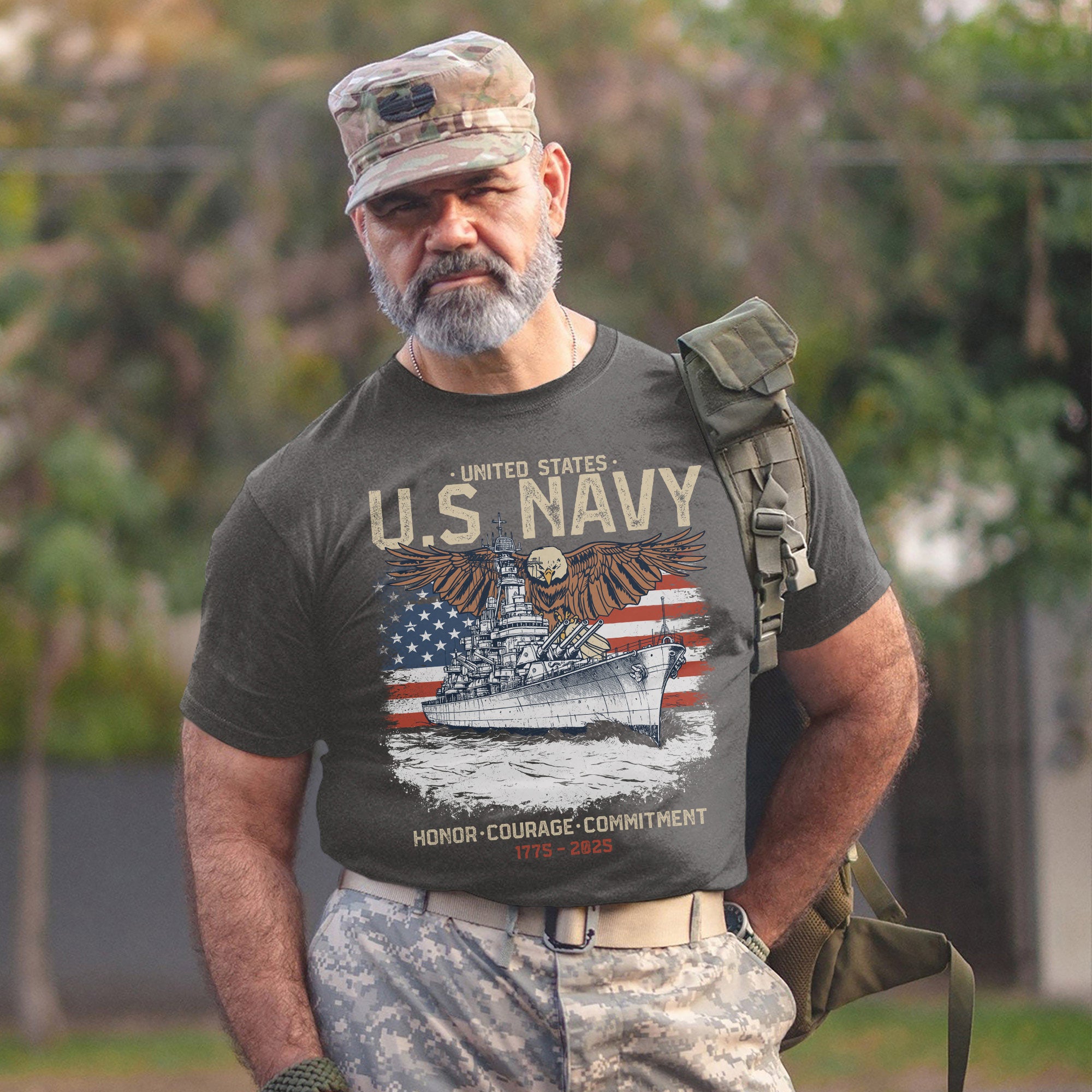Honor Courage Commitment Core Values of Every U.S. Veteran Forged in Service and Sacrifice T-Shirt