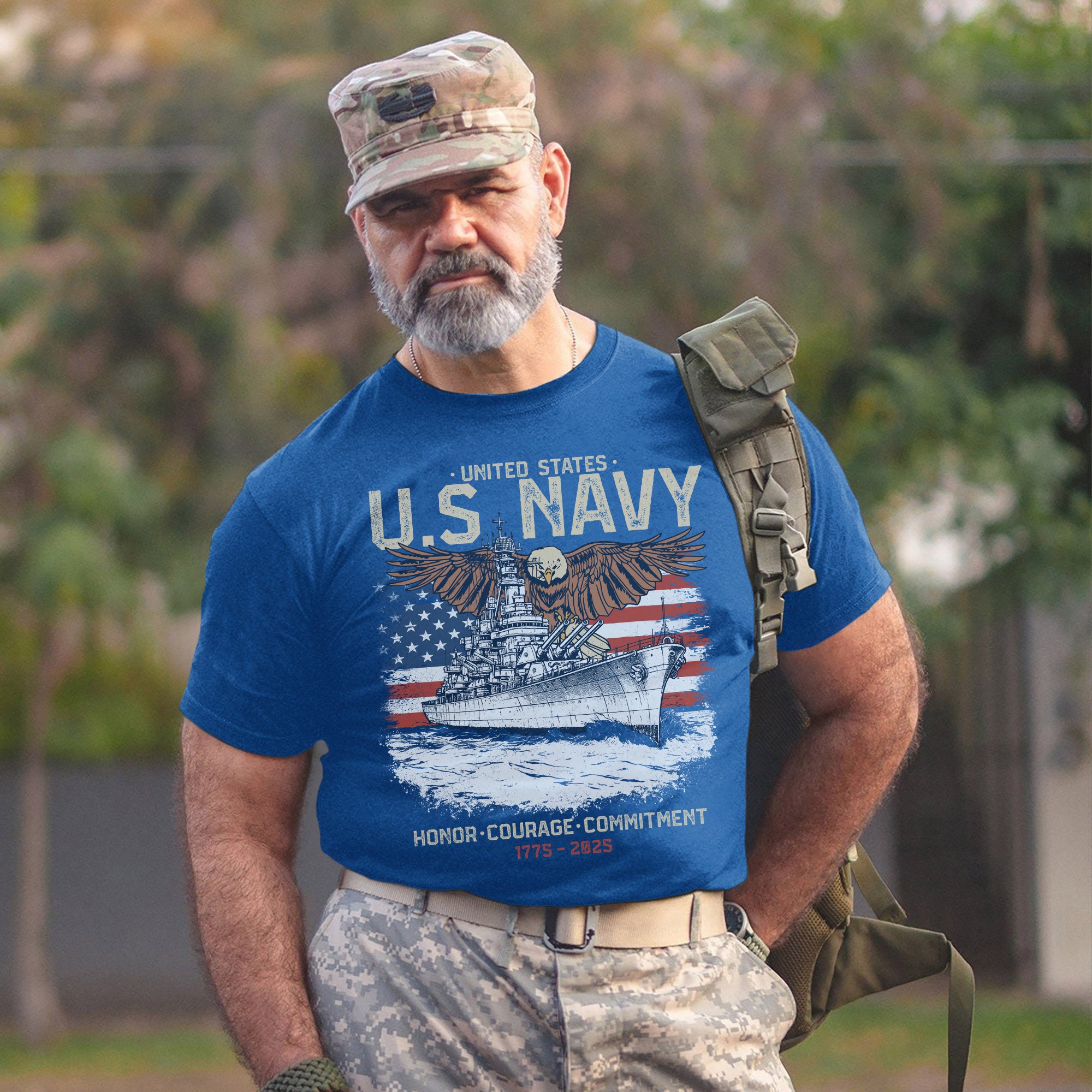 Honor Courage Commitment Core Values of Every U.S. Veteran Forged in Service and Sacrifice T-Shirt