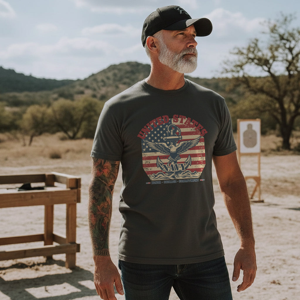 The Few The Proud The Navy Elite Warriors of the Sea Committed to Honor Courage and Freedom T-Shirt