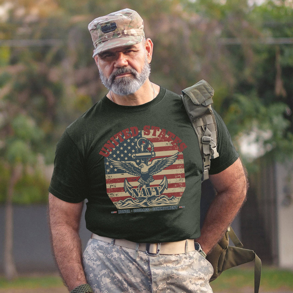 The Few The Proud The Navy Elite Warriors of the Sea Committed to Honor Courage and Freedom T-Shirt