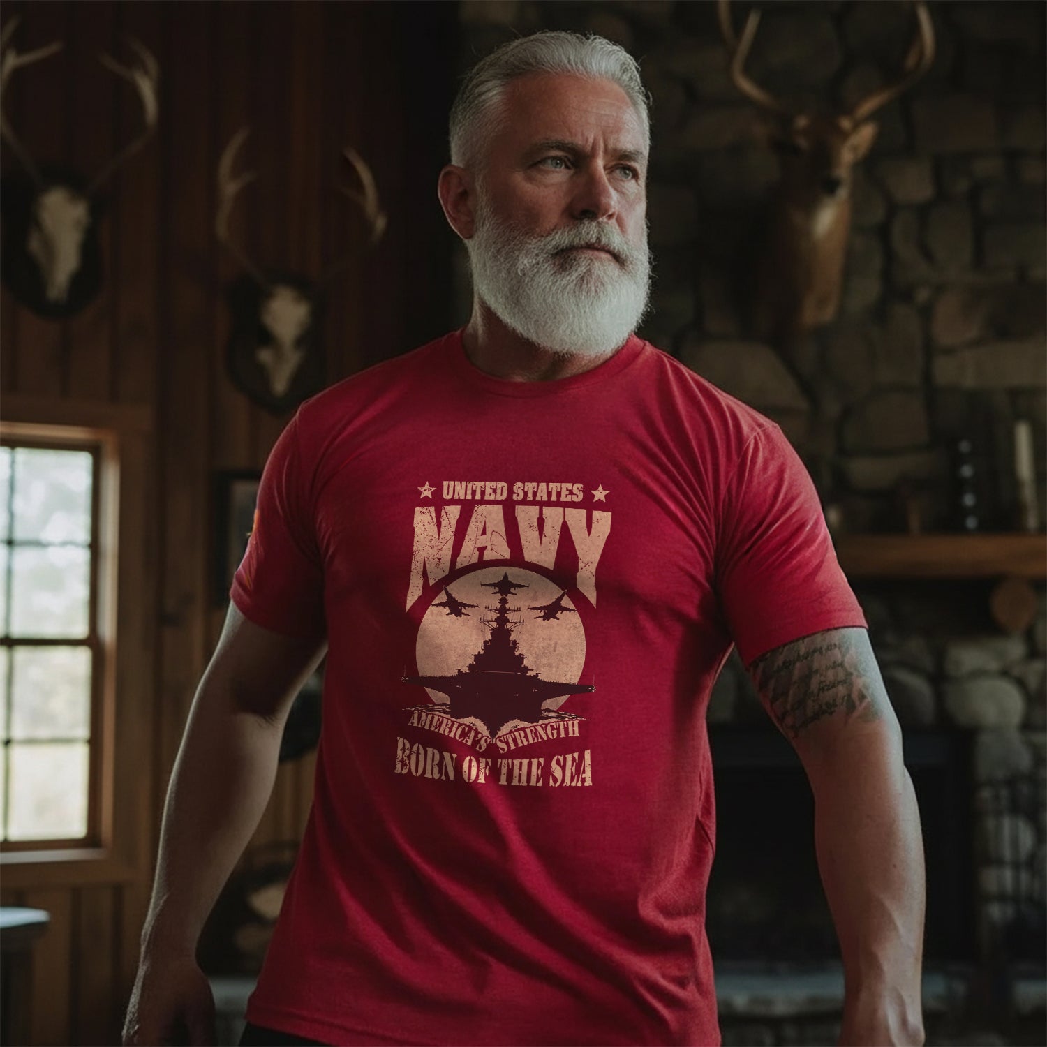 United States Navy America’s Strength Born T-Shirt Secondary image