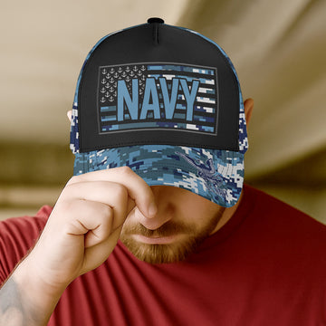 US Navy Proud Veteran All-Over Print Baseball Cap
