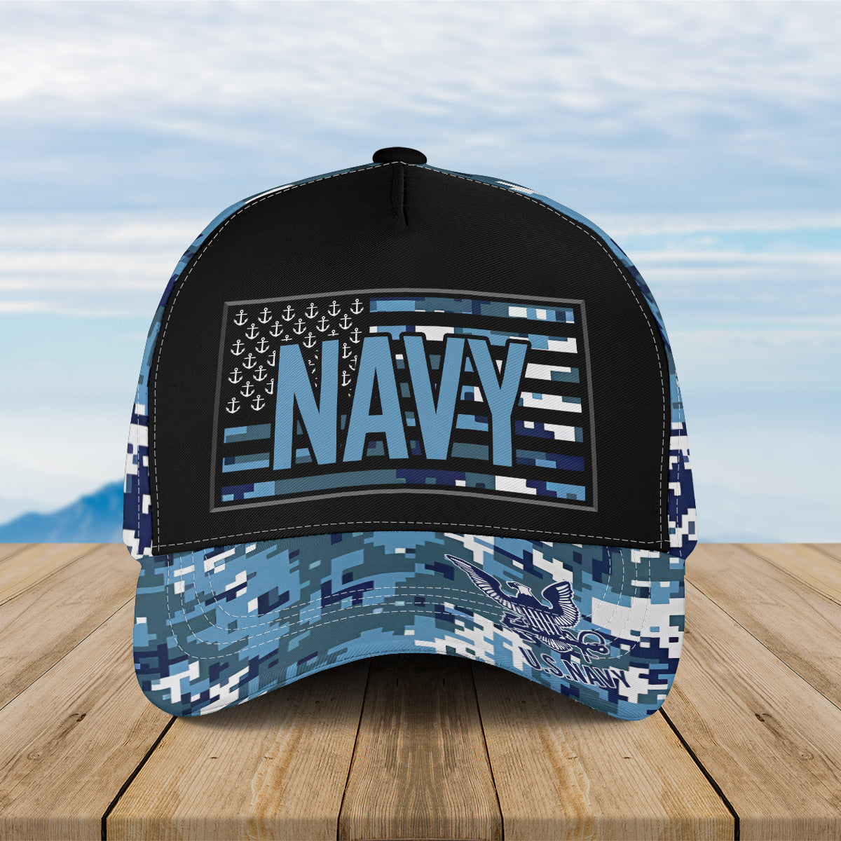 US Navy Proud Veteran All-Over Print Baseball Cap