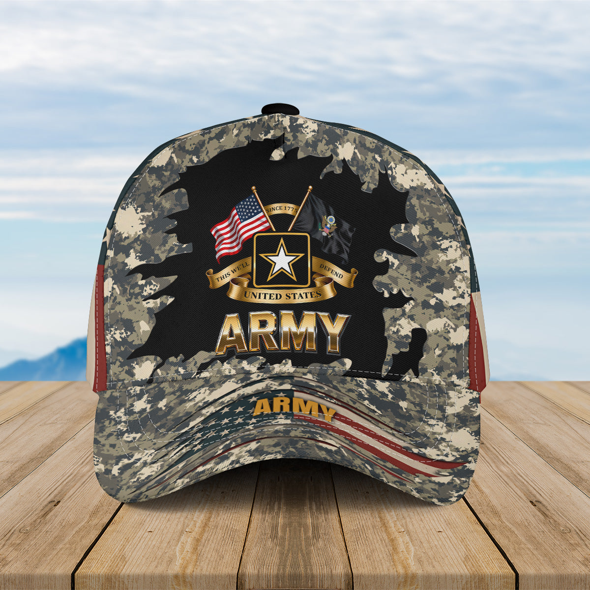 US Navy 250th All-over Print Baseball Cap