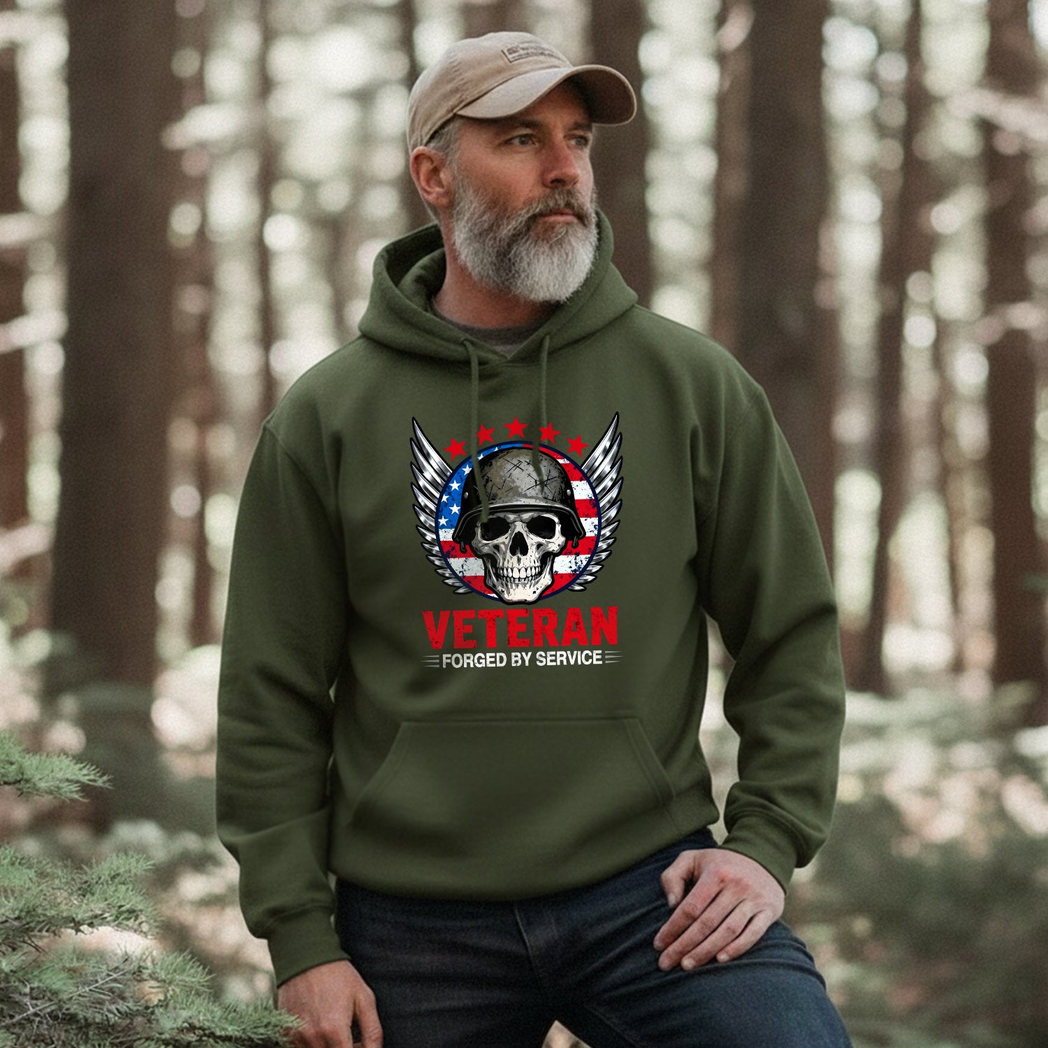 Veteran Forged by Service Proud US Military Hoodie