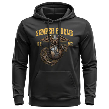 Semper Fidelis USMC Proud US Military Hoodie
