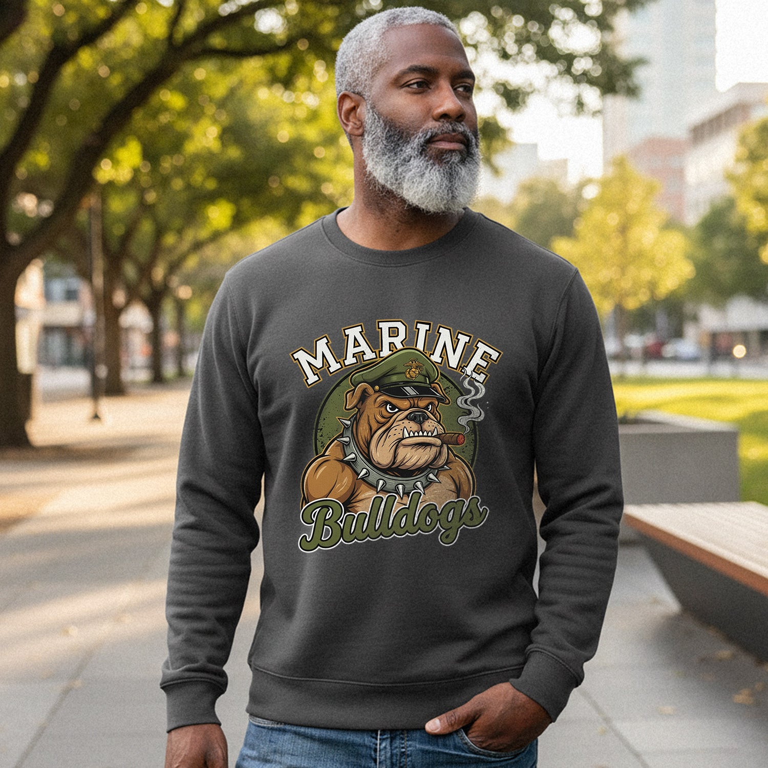 Marine Bulldogs Proud Military Veteran Sweatshirt
