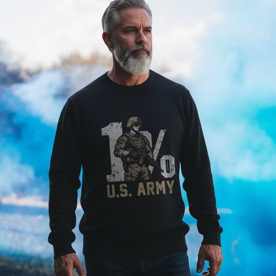 1% US Army Proud Military Veteran Honor Sweatshirt