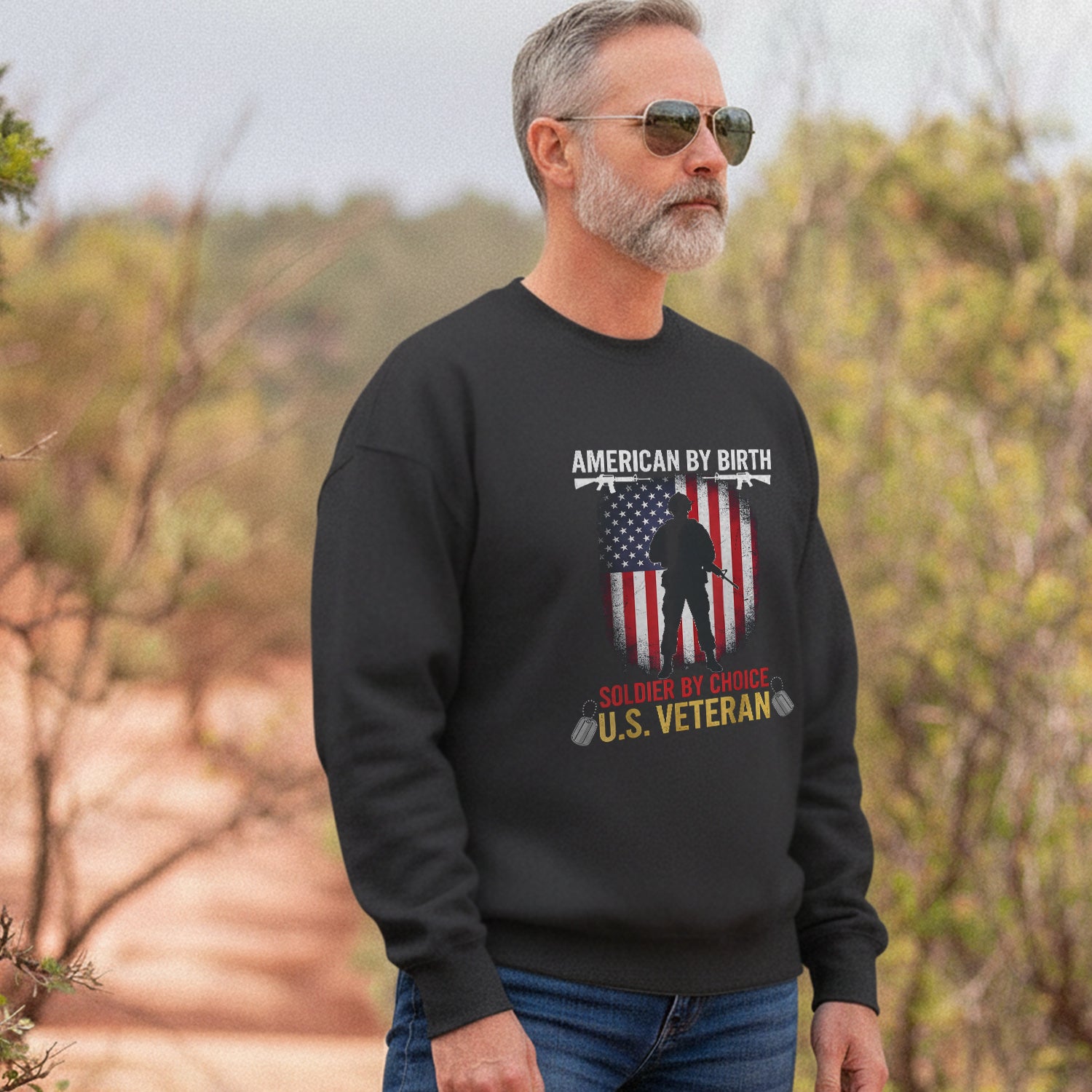 American by Birth Soldier by Choice US Sweatshirt