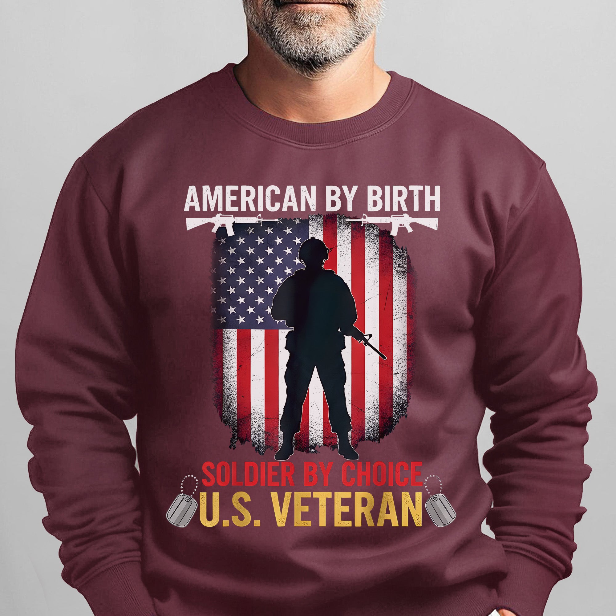 American by Birth Soldier by Choice US Sweatshirt