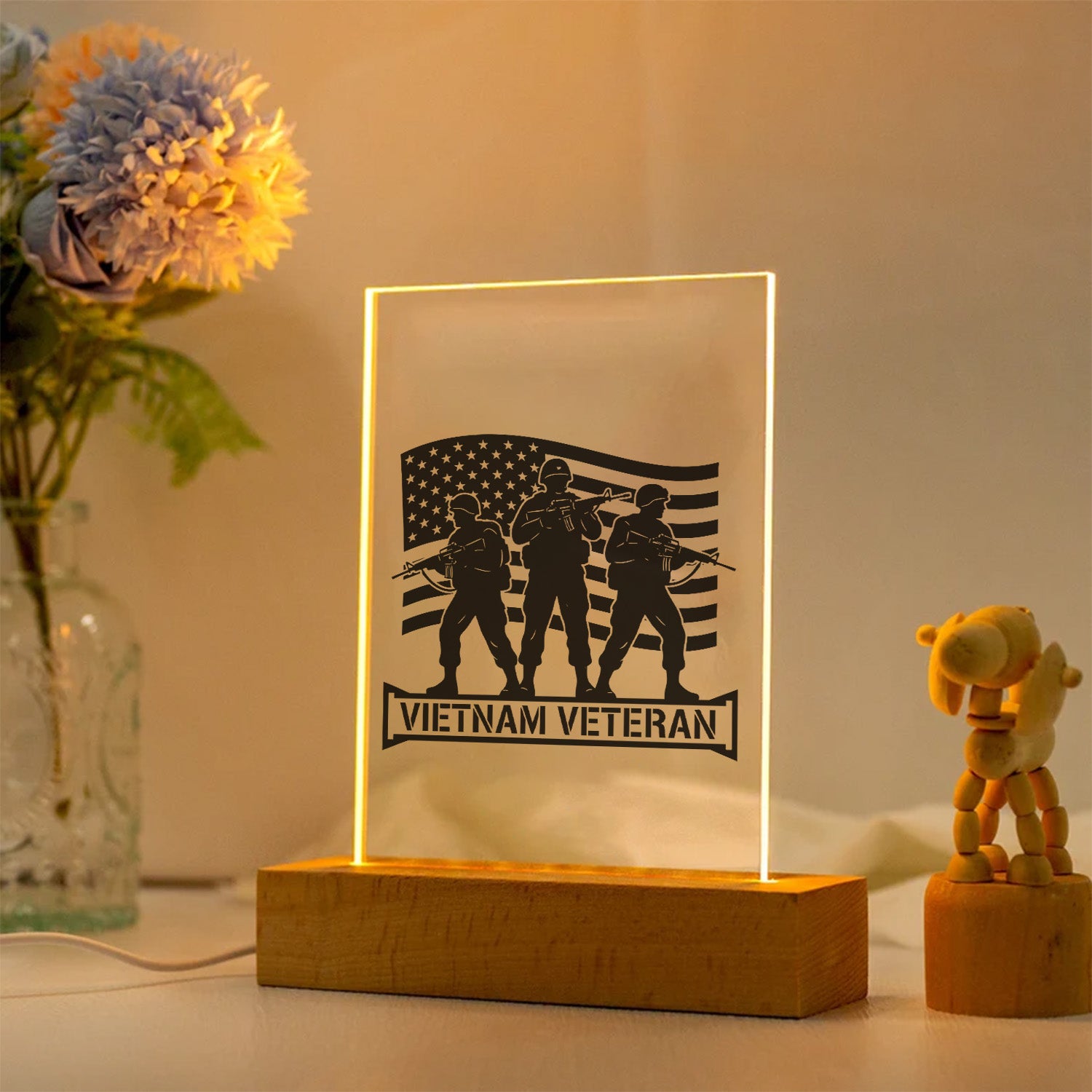 Vietnam Veteran Proud Led Night Light