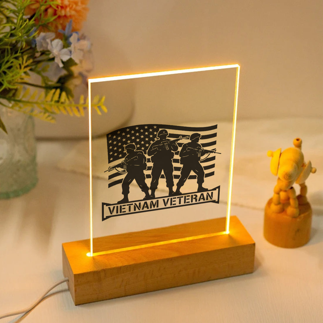 Vietnam Veteran Proud Led Night Light