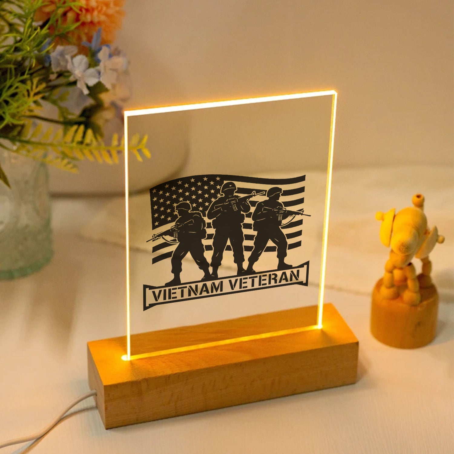 Vietnam Veteran Proud Led Night Light