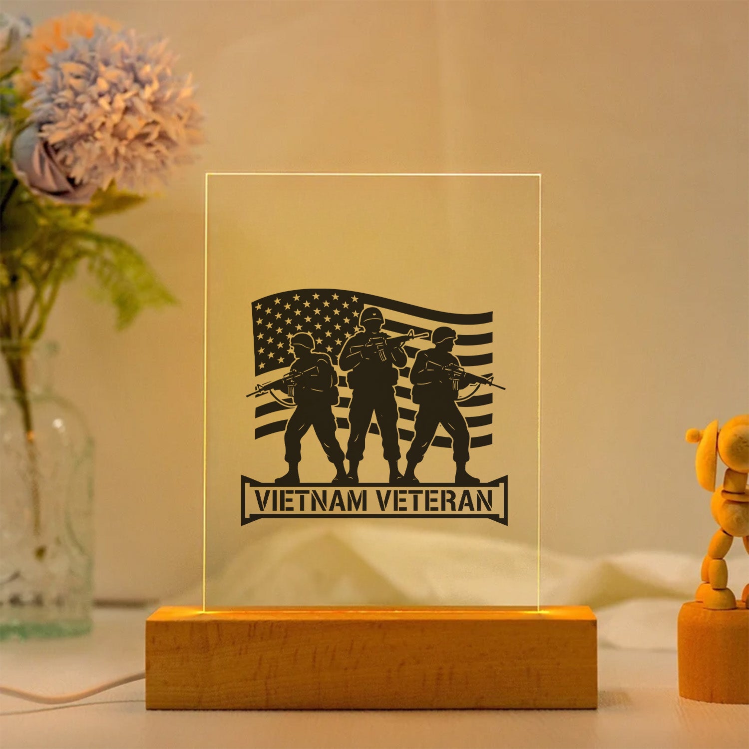 Vietnam Veteran Proud Led Night Light