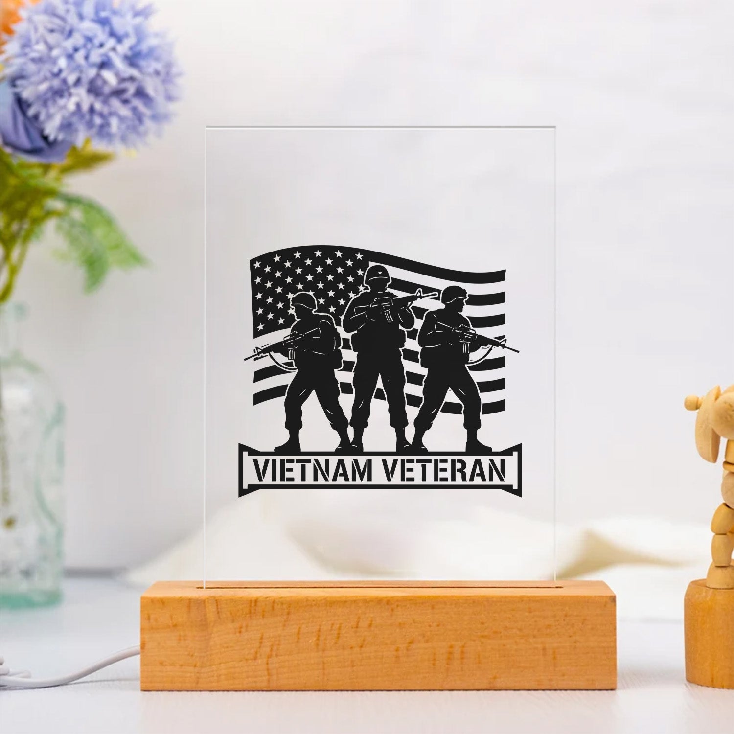 Vietnam Veteran Proud Led Night Light