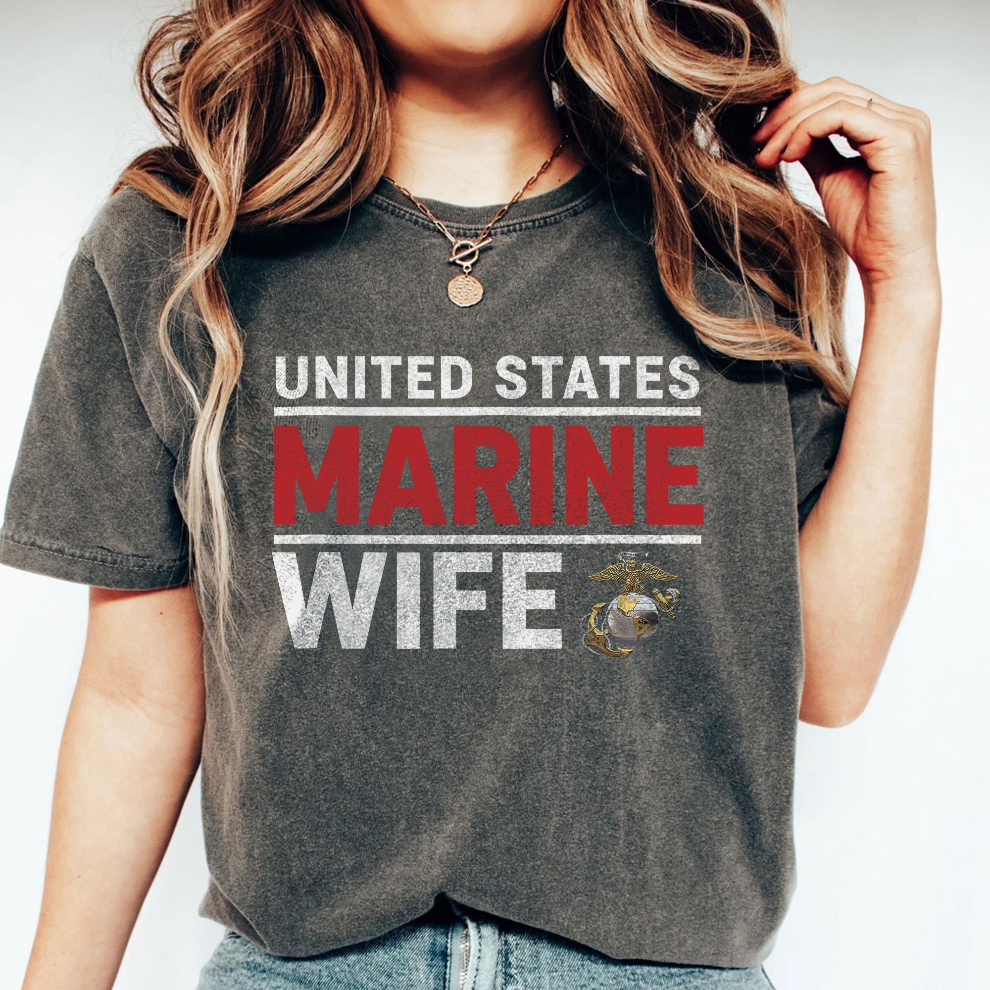 United States Marines Wife Comfort Colors T-Shirt