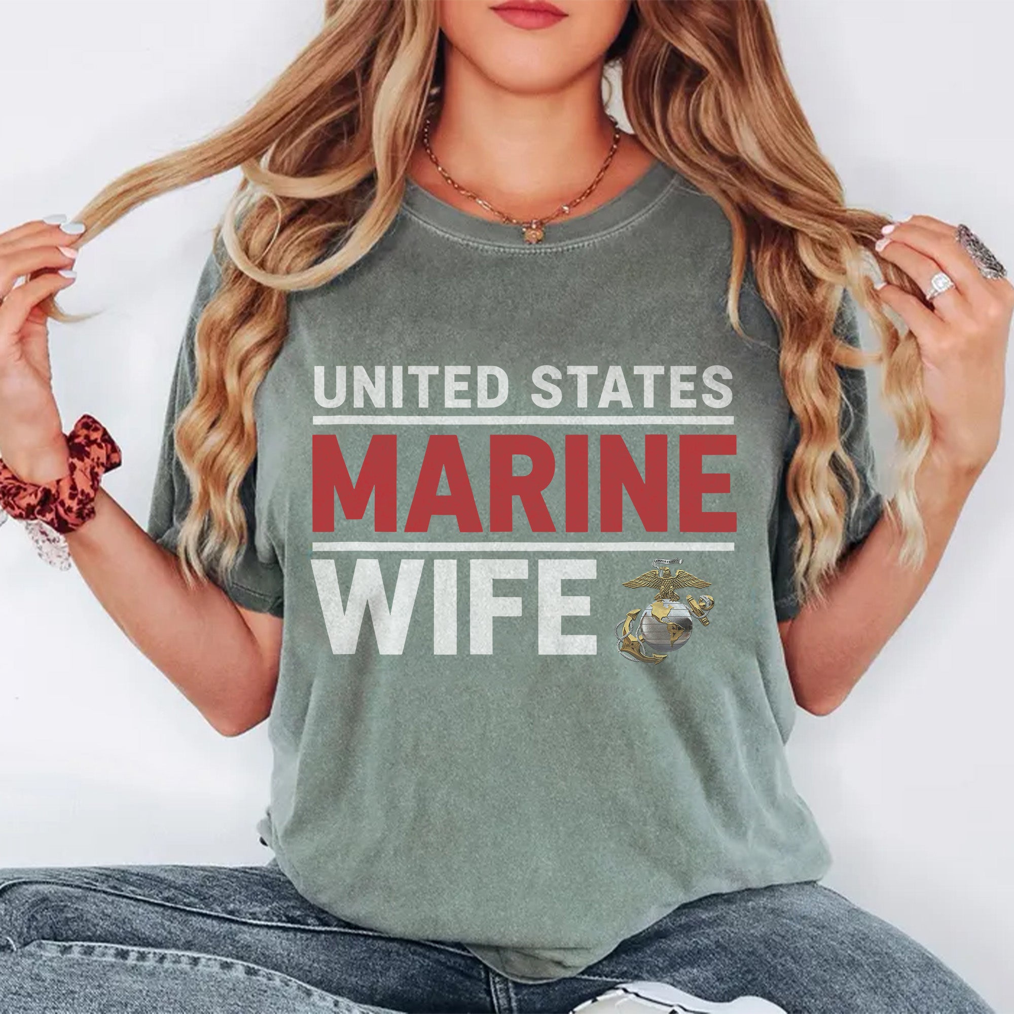 United States Marines Wife Comfort Colors T-Shirt