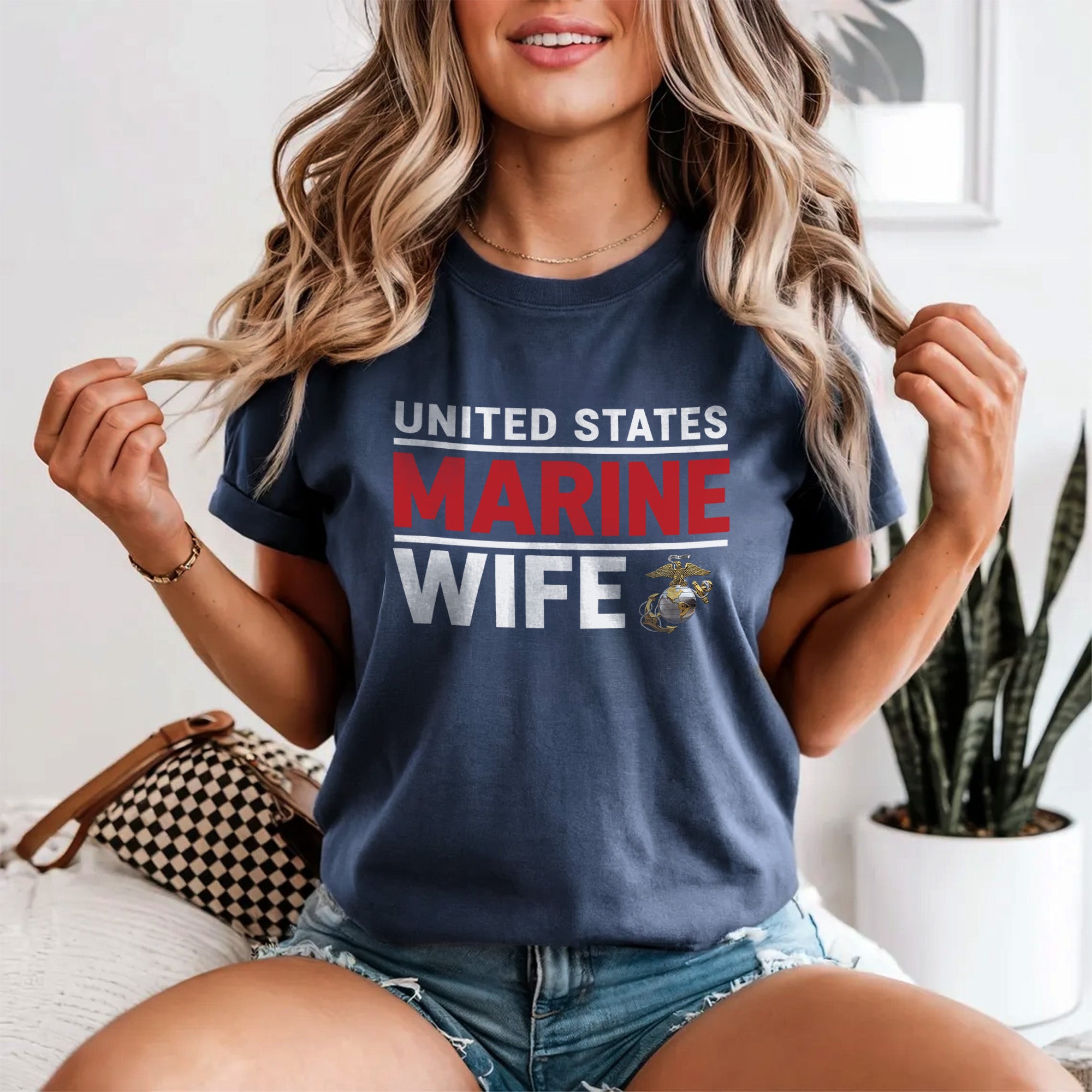 United States Marines Wife Comfort Colors T-Shirt