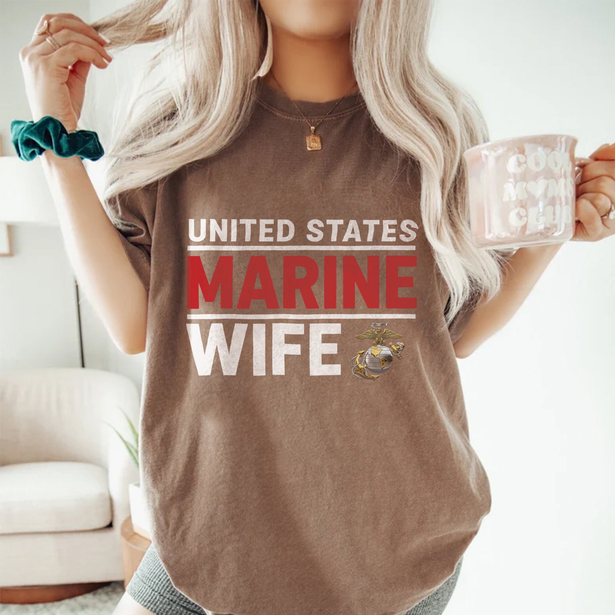 United States Marines Wife Comfort Colors T-Shirt