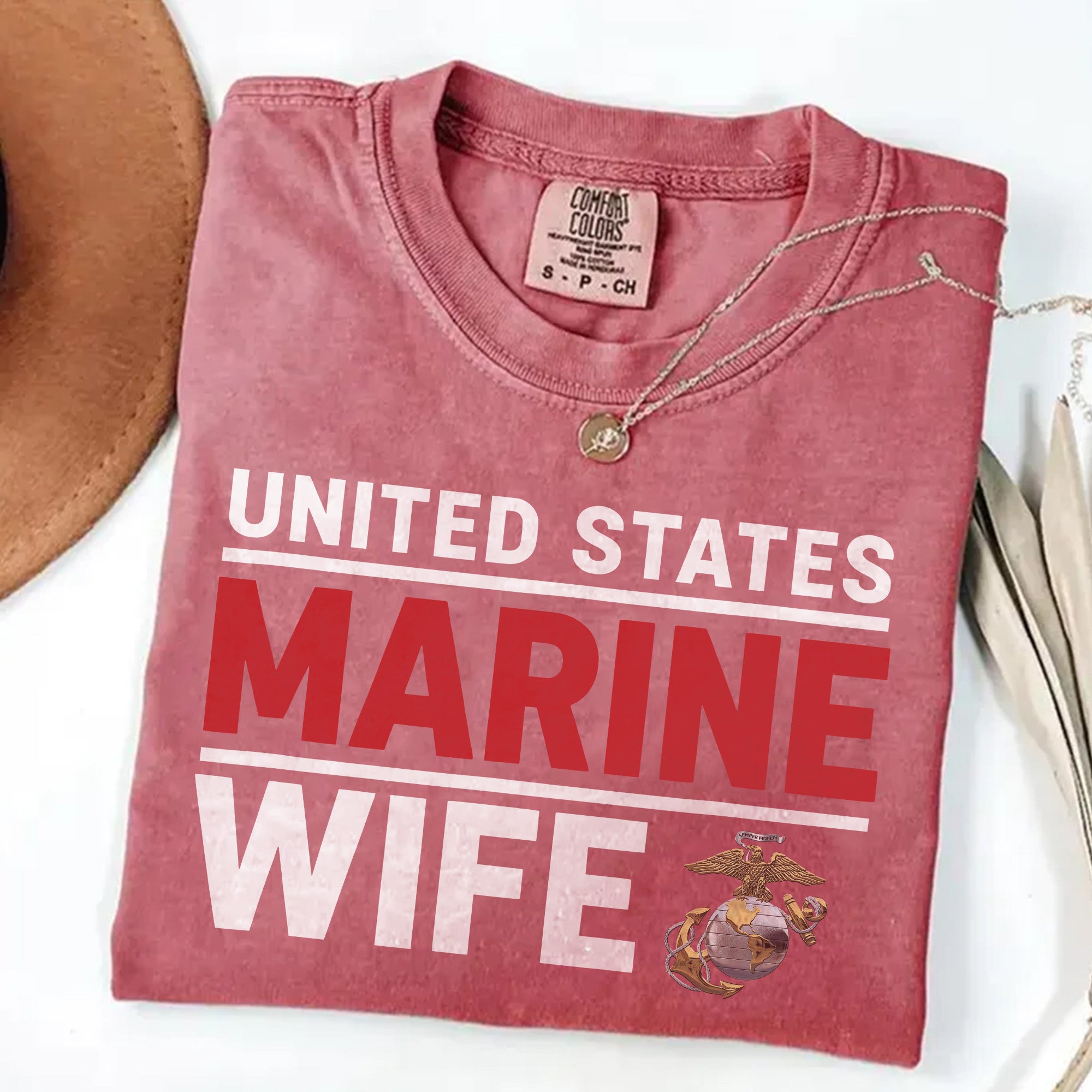 United States Marines Wife Comfort Colors T-Shirt
