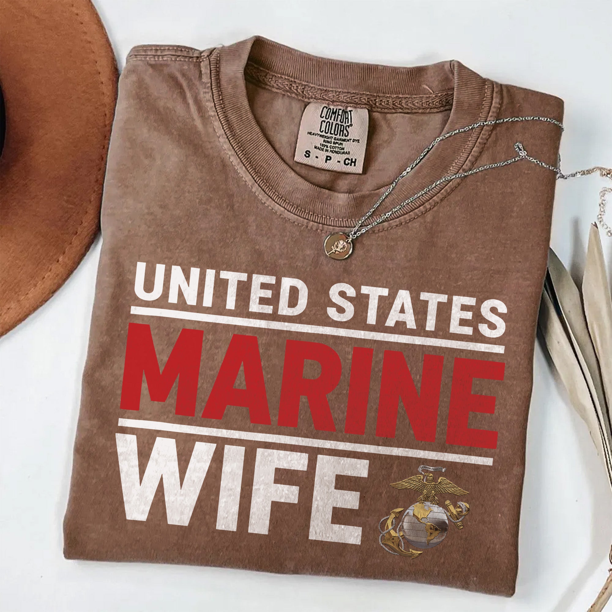 United States Marines Wife Comfort Colors T-Shirt