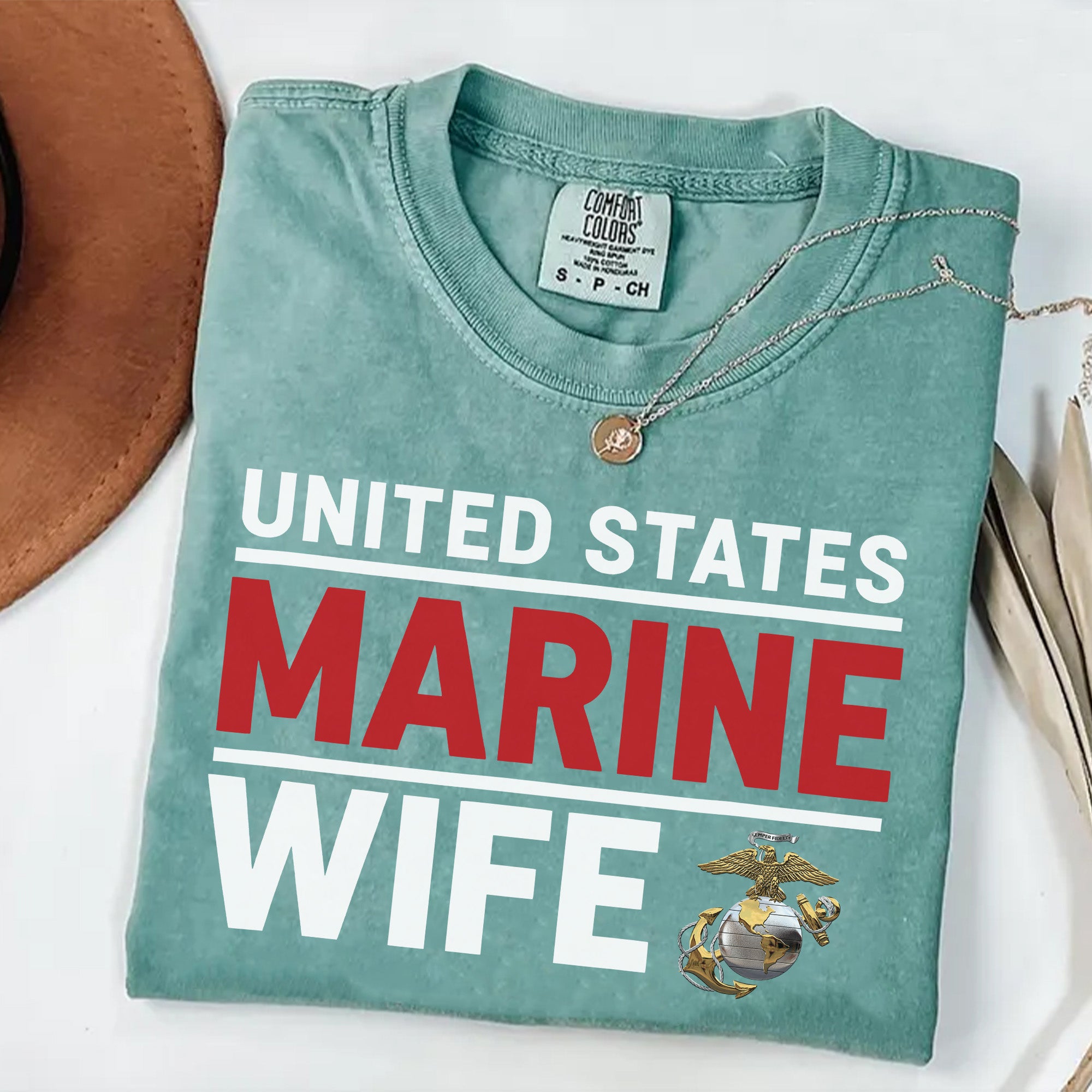 United States Marines Wife Comfort Colors T-Shirt