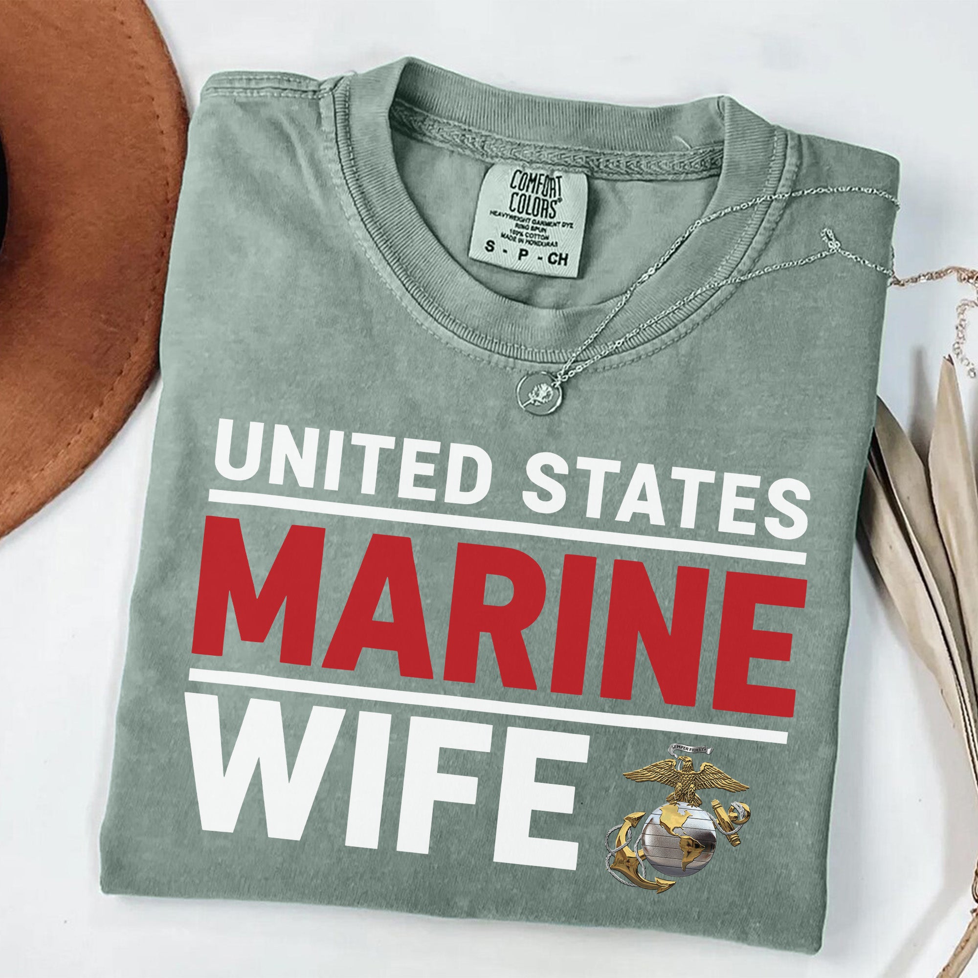 United States Marines Wife Comfort Colors T-Shirt