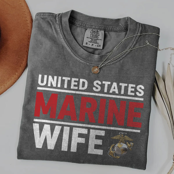 United States Marines Wife Comfort Colors T-Shirt