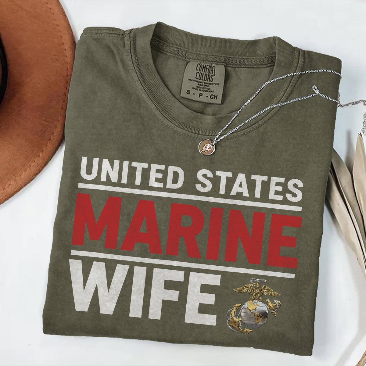 United States Marines Wife Comfort Colors T-Shirt