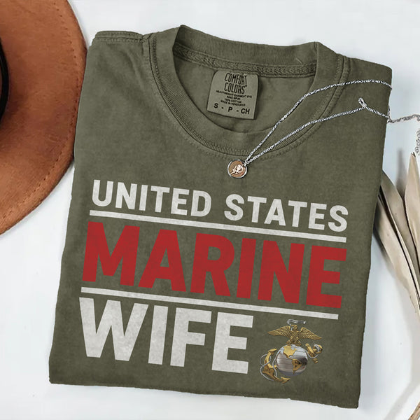 United States Marines Wife Comfort Colors T-Shirt