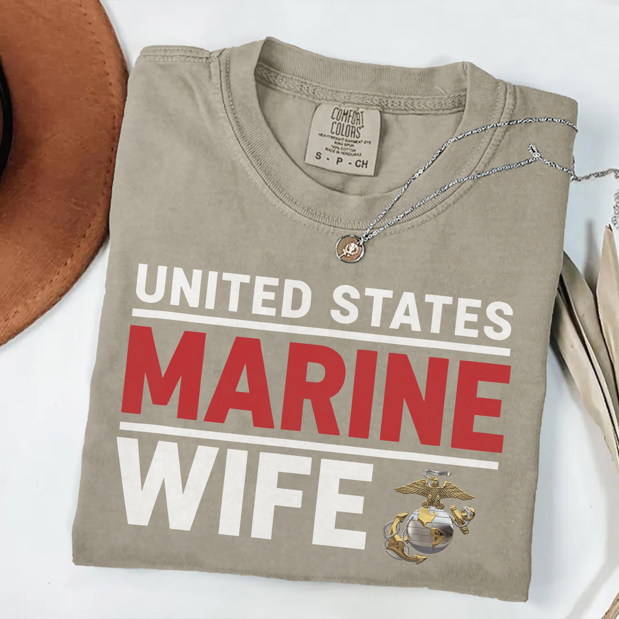 United States Marines Wife Comfort Colors T-Shirt