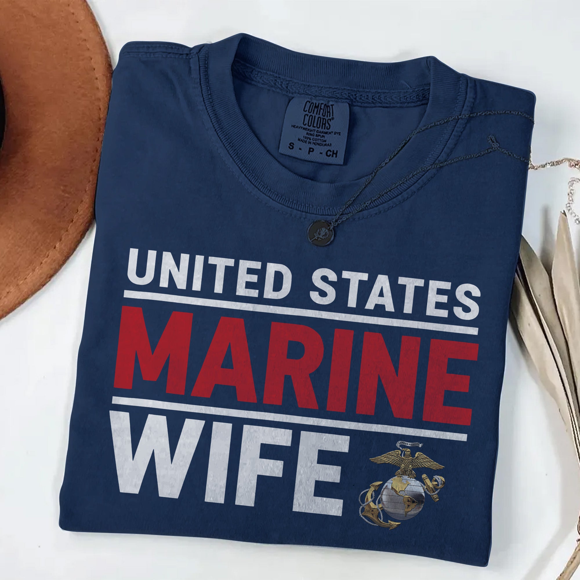 United States Marines Wife Comfort Colors T-Shirt