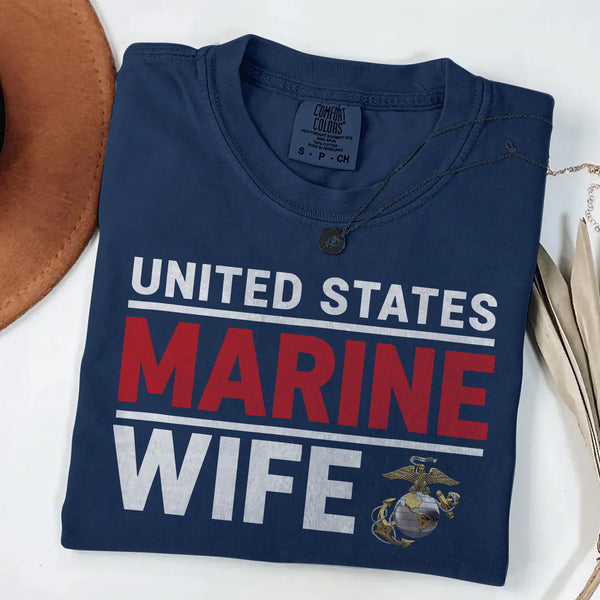 United States Marines Wife Comfort Colors T-Shirt