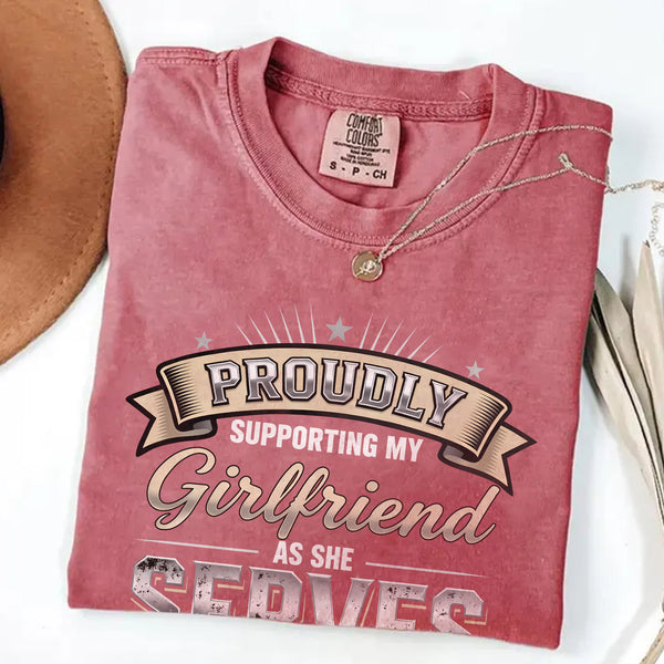 Proud Military Girlfriend Comfort Colors T-Shirt