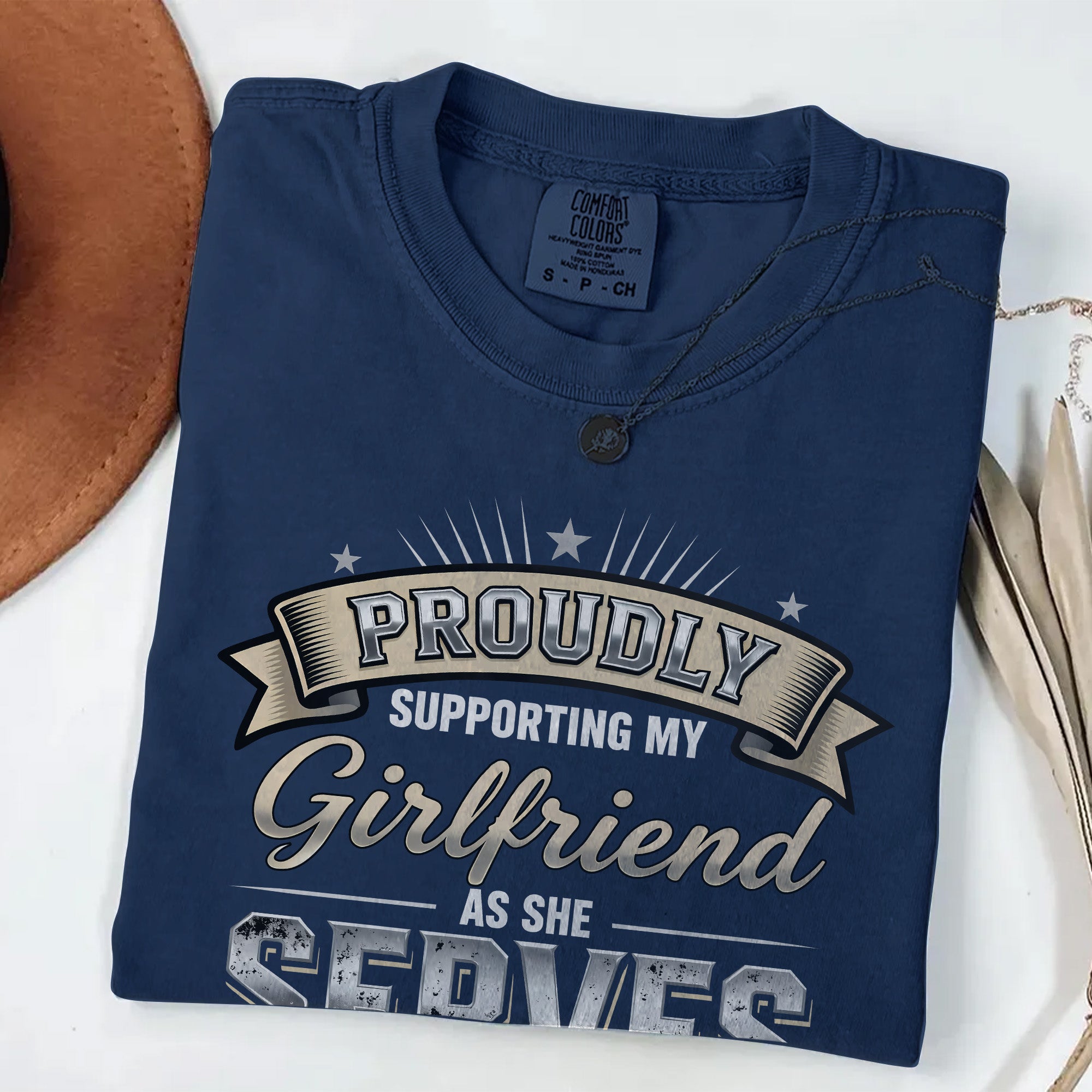 Proud Military Girlfriend Comfort Colors T-Shirt