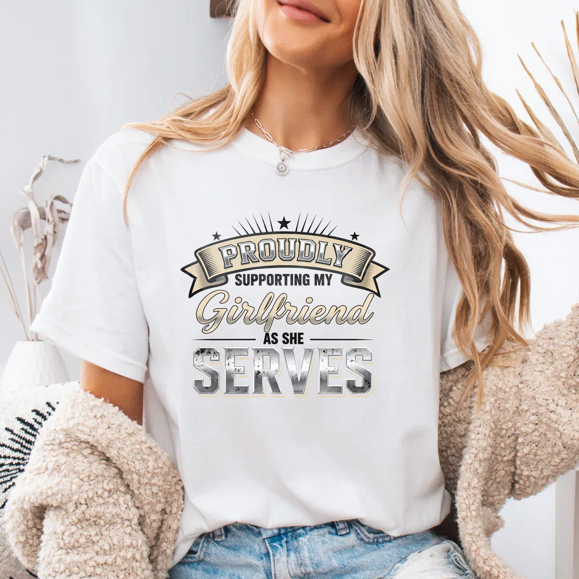 Proud Military Girlfriend Comfort Colors T-Shirt